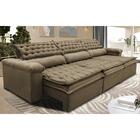 Sofá Retrátil E Reclinável 3,52m Molas Ensacadas Cama Inbox B