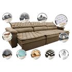 Sofá Retrátil E Reclinável 3,52m Molas Ensacadas Cama Inbox B