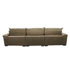 Sofá Retrátil E Reclinável 3,52m Molas Ensacadas Cama Inbox B