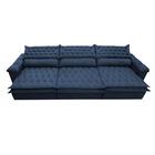 Sofá Retrátil E Reclinável 3,52m Molas Ensacadas Cama Inbox B