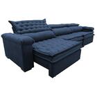 Sofá Retrátil E Reclinável 3,52m Molas Ensacadas Cama Inbox B