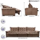 Sofá Retrátil E Reclinável 3,55m Cama Inbox Big Fresh Com Sof