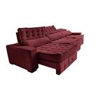 Sofá Retrátil E Reclinável 3,55m Cama Inbox Big Puffer Com So