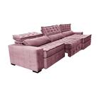 Sofá Retrátil E Reclinável 3,55m Cama Inbox Big Puffer Com So