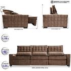 Sofá Retrátil E Reclinável 3,55m Cama Inbox Big Star Com Soft