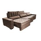 Sofá Retrátil E Reclinável 3,55m Cama Inbox Big Star Com Soft