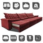 Sofá Retrátil E Reclinável 3,55m Molas Ensacadas Cama Inbox B