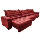 Sofá Retrátil E Reclinável 3,55m Molas Ensacadas Cama Inbox B