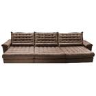 Sofá Retrátil E Reclinável 3,55m Molas Ensacadas Cama Inbox B