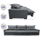 Sofá Retrátil E Reclinável 3,82m Com Molas Ensacadas Cama Inb