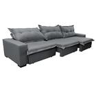 Sofá Retrátil E Reclinável 3,82m Com Molas Ensacadas Cama Inb