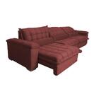 Sofá Retrátil E Reclinável 3,82m Com Molas Ensacadas Cama Inb