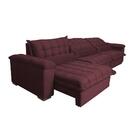 Sofá Retrátil E Reclinável 3,82m Com Molas Ensacadas Cama Inb