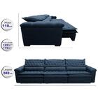 Sofá Retrátil E Reclinável 3,82m Molas Ensacadas Cama Inbox B