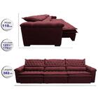 Sofá Retrátil E Reclinável 3,82m Molas Ensacadas Cama Inbox B