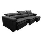 Sofá Retrátil E Reclinável 3,82m Molas Ensacadas Cama Inbox B