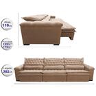 Sofá Retrátil E Reclinável 3,82m Molas Ensacadas Cama Inbox B