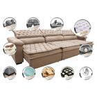 Sofá Retrátil E Reclinável 3,82m Molas Ensacadas Cama Inbox B