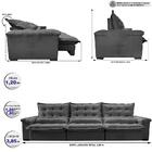 Sofá Retrátil E Reclinável 3,85m Cama Inbox Big Fresh Com Sof