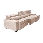 Sofá Retrátil E Reclinável 3,85m Cama Inbox Big Puffer Com So