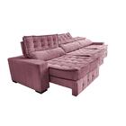 Sofá Retrátil E Reclinável 3,85m Cama Inbox Big Puffer Com So