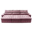 Sofá Retrátil E Reclinável 3,85m Cama Inbox Big Puffer Com So