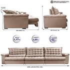 Sofá Retrátil E Reclinável 3,85m Molas Ensacadas Cama Inbox B