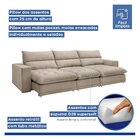 Sofá Retrátil E Reclinável 320cm Martinho Boucle Bege