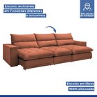 Sofá Retrátil E Reclinável 320cm Martinho Boucle Terracota