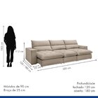 Sofá Retrátil E Reclinável 320cm Martinho Boucle Yescasa Bege