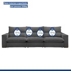 Sofá Retrátil E Reclinável 320cm Martinho Veludo Cinza