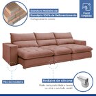 Sofá Retrátil E Reclinável 320cm Martinho Veludo Rose