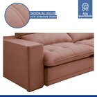 Sofá Retrátil E Reclinável 320cm Martinho Veludo Rose