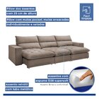 Sofá Retrátil E Reclinável 320cm Martinho Veludo Yescasa Bege