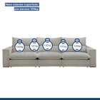 Sofá Retrátil E Reclinável 350cm Martinho Boucle Gelo