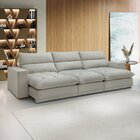 Sofá Retrátil E Reclinável 350cm Martinho Boucle Gelo