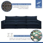 Sofá Retrátil E Reclinável 350cm Martinho Veludo Azul