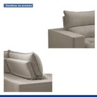 Sofá Retrátil E Reclinável 350cm Martinho Veludo Bege Claro