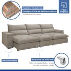 Sofá Retrátil E Reclinável 350cm Martinho Veludo Bege Claro