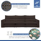 Sofá Retrátil E Reclinável 350cm Martinho Veludo Marrom