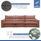 Sofá Retrátil E Reclinável 350cm Martinho Veludo Rose