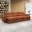 Sofá Retrátil E Reclinável 350cm Martinho Veludo Terracota