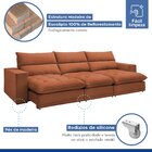 Sofá Retrátil E Reclinável 350cm Martinho Veludo Terracota