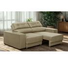 Sofá Retrátil E Reclinável 3 Lugares 1,80m Roma Suede Bege