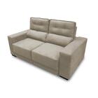 Sofá Retrátil E Reclinável 3 Lugares 1,80m Roma Suede Bege