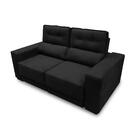 Sofá Retrátil E Reclinável 3 Lugares 1,80m Roma Suede Preto
