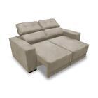 Sofá Retrátil E Reclinável 3 Lugares 1,80m Rubia Suede Bege