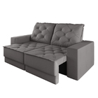 Sofá Retrátil E Reclinável 3 Lugares 1,80m Verona Suede Cinza