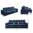 Sofá Retrátil E Reclinável 3 Lugares 1,90m Com Molas Emily Su