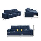 Sofá Retrátil E Reclinável 3 Lugares 1,90m Com Molas Stella S